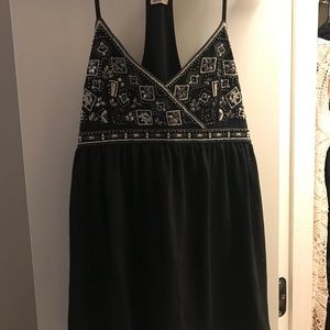 Small black embellished tank/ Black